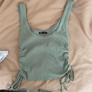 Zara green top
